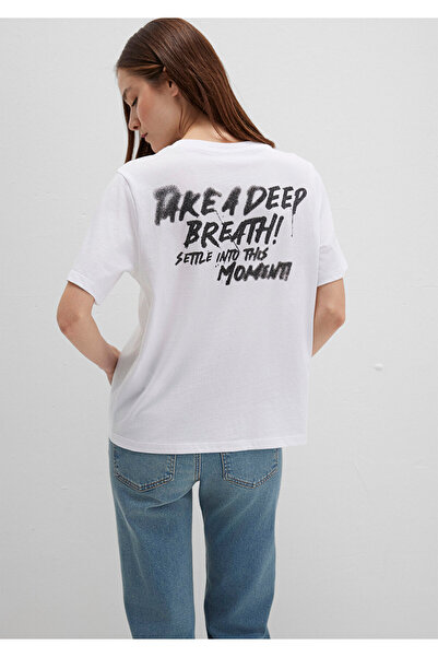 Mavi Printed White T-Shirt Regular Fit / Regular Cut 1613484-620