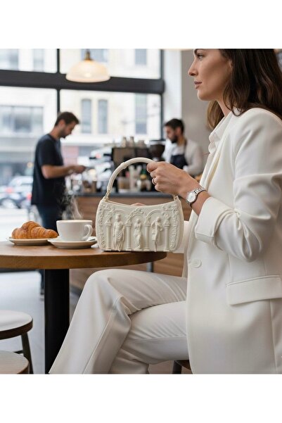 EDESİNG Geantă de seară vintage cu textura antică