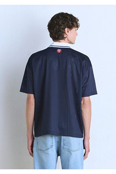 Mavi MVJNS 91 Μπλουζάκι με στάμπα Navy Blue Jersey Loose Fit / Loose Άνετη εφαρμογή 0612778-70487