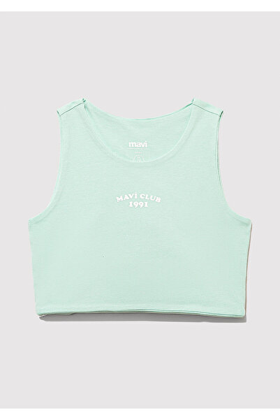 Mavi Club Printed Green T-Shirt Fitted / Fitted Cut 7610326-71447