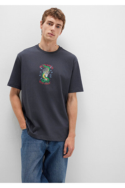 Mavi Μπλουζάκι με στάμπα Anthracite Loose Fit / Loose Fit Casual 0612929-80106