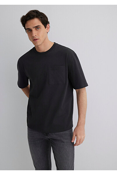 Mavi Ιστορία της Κωνσταντινούπολης Μαύρο μπλουζάκι με στάμπα Relaxed Fit / Άνετη εφαρμογή 0613001-71379