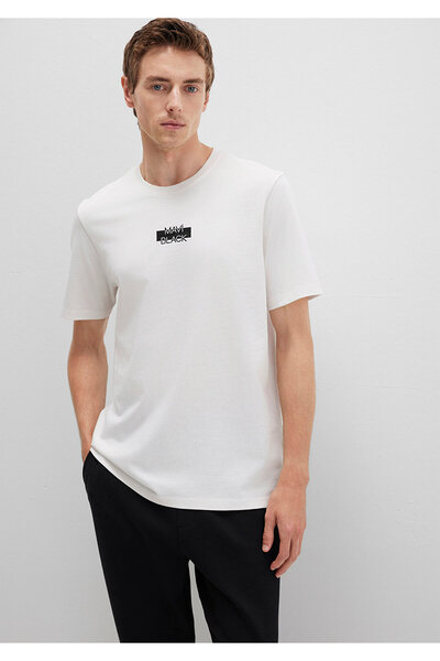 Mavi Schwarz-weißes T-Shirt Regular Fit / Normaler Schnitt 0612873-70057