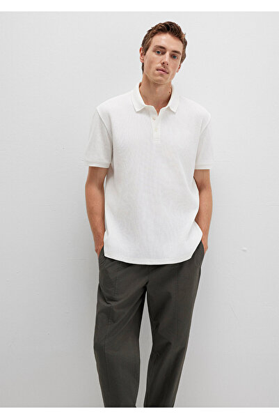 Mavi Λευκό μπλουζάκι Polo με υφή Regular Fit / Normal Cut 0612824-70057