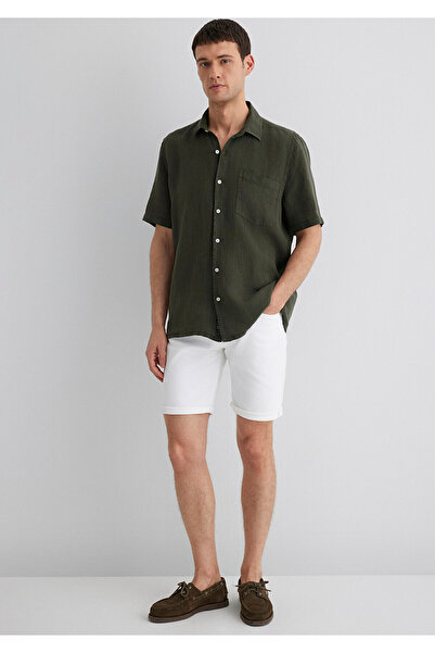 Mavi Green Linen Shirt Regular Fit / Regular Cut 0211473-71587