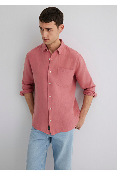 Mavi Pink Linen Shirt Regular Fit 0211472 -71104