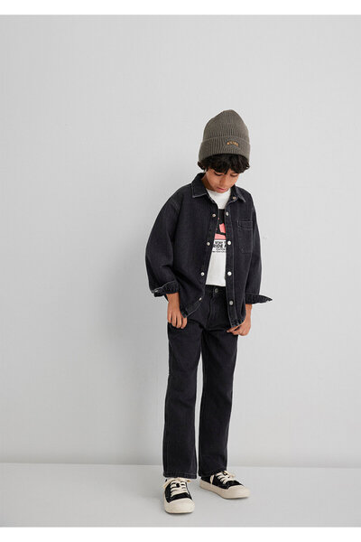 Mavi Bob 90S Anthracite Denim Jean Shirt Oversize / Wide Cut 6210000-89447