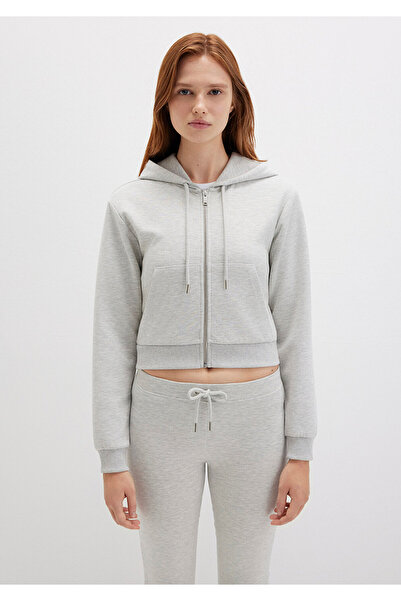 Mavi Hooded Gray Interlock Sweatshirt 1S10424-88467