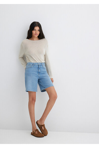 Mavi Eliana Everyday Open Jean Shorts 1411221-89750