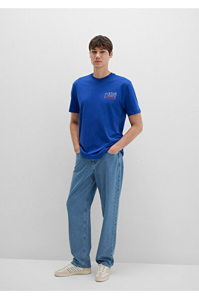 Mavi Jeans-bedrucktes T-Shirt mit lockerer Passform / lockerer, entspannter Passform 0612937-70907