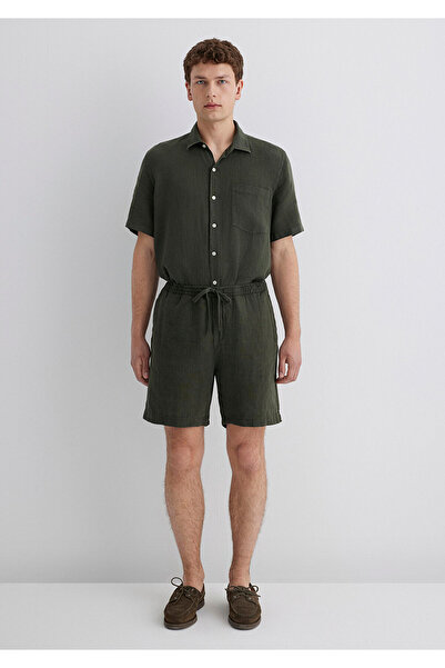 Mavi Anthracite Linen Shorts 0410103-71587
