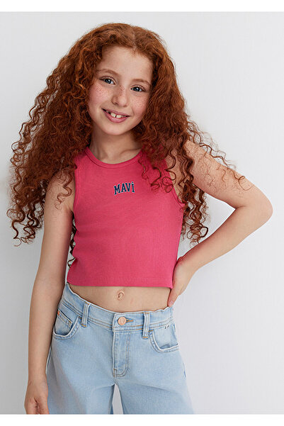 Mavi Logo Printed Pink Undershirt Fitted / Body Fitting Cut 7610336-71111