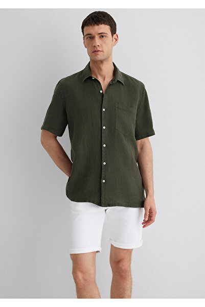Mavi Green Linen Shirt Regular Fit / Regular Cut 0211473-71587