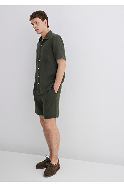 Mavi Anthracite Linen Shorts 0410103-71587