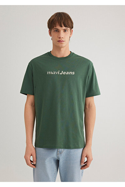 Mavi Τζιν κεντημένο πράσινο μπλουζάκι Loose Fit / Loose Relaxed Fit 0612523 -81570