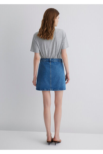 Mavi Silvana Gold Premium Indigo Blue Jean Skirt 1310404 -89219