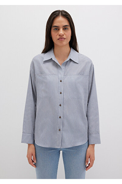 Mavi Ριγέ Μπλε Πουκάμισο Oversize / Φαρδιά Κοπή 1211069 -89153