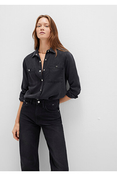 Mavi Betty Gold Classic Anthracite Jean πουκάμισο με εφαρμογή / Εφαρμοσμένη εφαρμογή 1210818 -87811