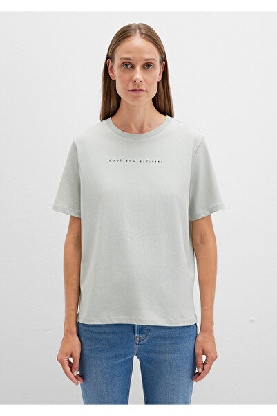 Mavi T-shirt z nadrukiem w kolorze zielonym, regularny krój / normalny krój 1613147-70148