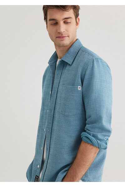 Mavi Kötött ing Slim Fit / Slim Fit 0211383-70735