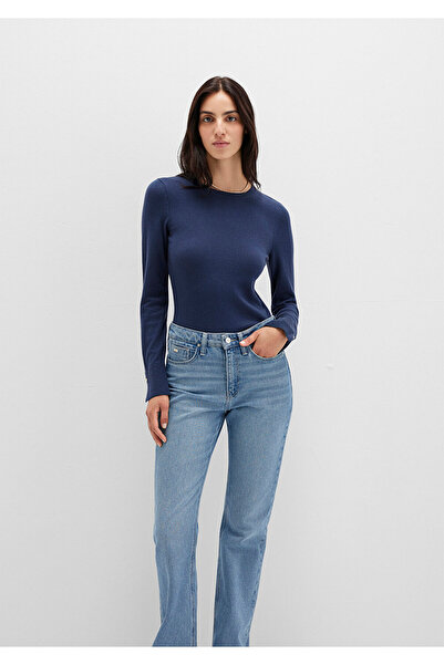 Mavi Πουλόβερ με λαιμόκοψη Navy Blue Slim Fit / Slim Fit 1710510 -82454