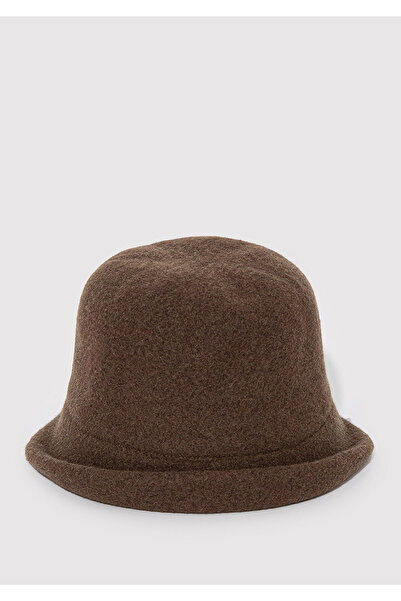 Mavi Kahverengi Yün Bucket Şapka 1911759-33198
