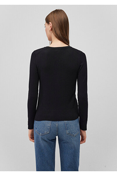 Mavi Pulover negru cu guler rotund Slim Fit / Slim Fit 1710510 -900