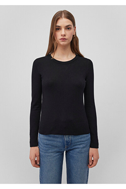 Mavi Pulover negru cu guler rotund Slim Fit / Slim Fit 1710510 -900