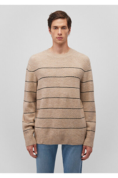 Mavi Ριγέ μπεζ πουλόβερ Loose Fit / Loose Relaxed Fit 0710204 -80084