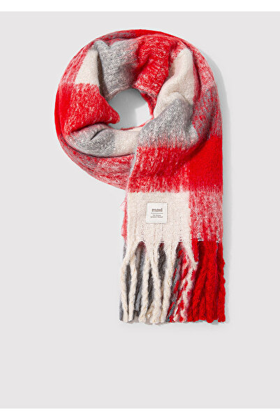 Mavi Karierter Schal mit Quasten 1911735-33099