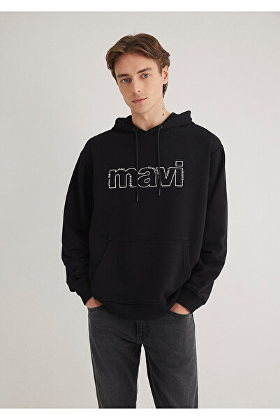 Mavi Černá mikina s potištěným logem - 0S10196-900