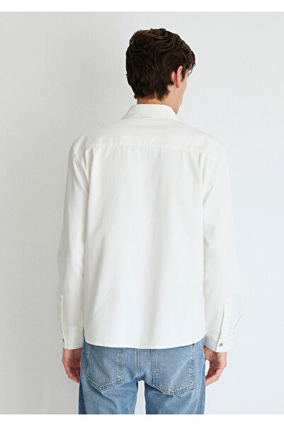 Mavi Ted Екру Джинсовий сорочка Slim Fit / Вузький крій 0210909-86620