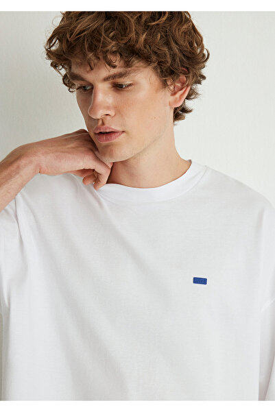 Mavi Crew Neck Basic fehér póló Oversize / széles szabású0611931-620