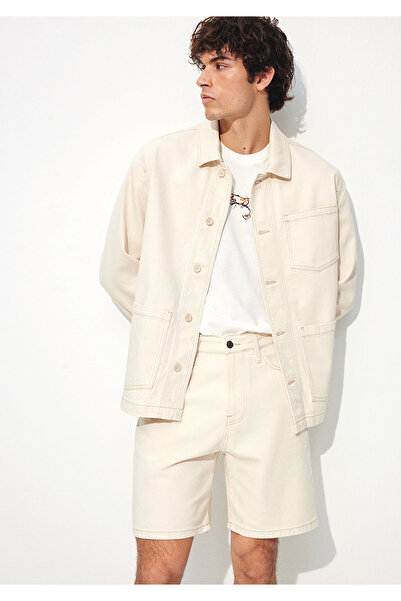 Mavi Houston Street Ecru Jean Shorts 0410672 -87146