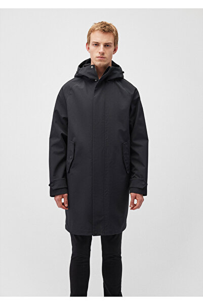 Mavi Αδιάβροχο K με κουκούλα Μαύρο μακρύ μπουφάν Loose Fit / Χαλαρή Άνετη Εφαρμογή 0110430-900