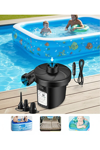 kamptek kamp teknolojisi İki Yönlü Elektrikli Hava Pompası Kamp Şişme Yatak K...
