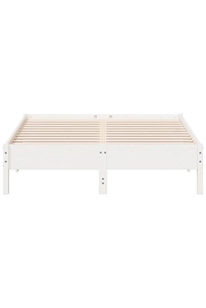 vidaxl Bed Frame without Mattress White 160x200 cm Solid Wood Pine