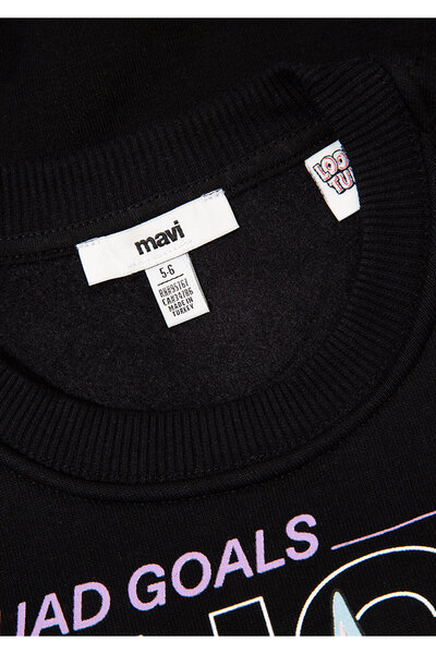 Mavi Bugs Bunny Printed Black Sweatshirt 7S10034-900