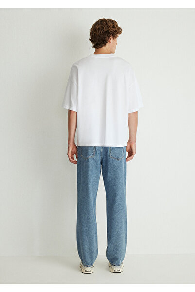 Mavi Crew Neck Basic fehér póló Oversize / széles szabású0611931-620