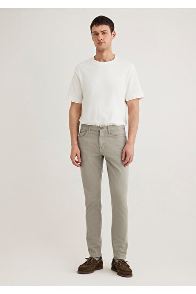 Mavi Jake Black Gray Gabardine Trousers - Foggy 0042286582