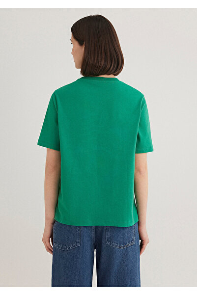 Mavi Zielony T-shirt z nadrukiem z logo Regular Fit / Regular Fit1611990-71877