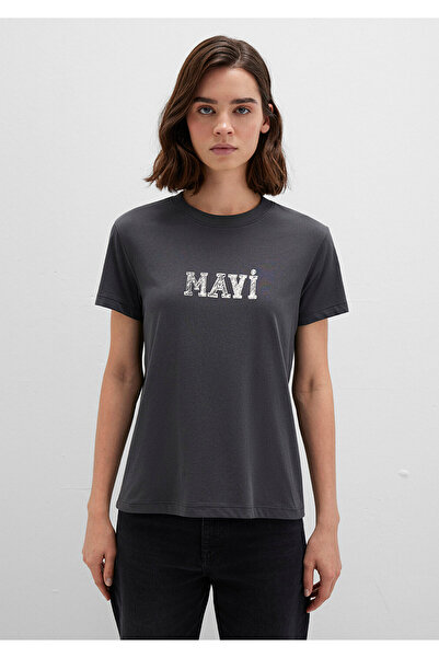 Mavi Potištěné šedé tričko Regular Fit / Regular Fit1612232-34853