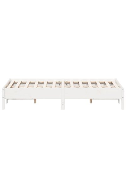 vidaxl Bed Frame without Mattress White 160x200 cm Solid Wood Pine