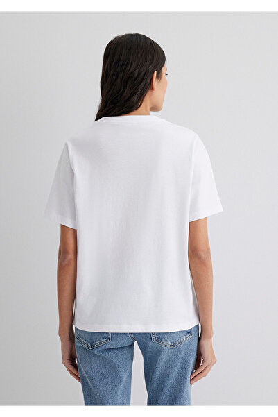 Mavi Weißes T-Shirt mit Logo-Aufdruck Normale Passform / Normale Passform1611990-620