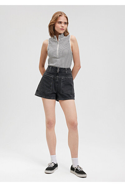 Mavi Bonita Anthracite Jean Shorts 1410146 -87823