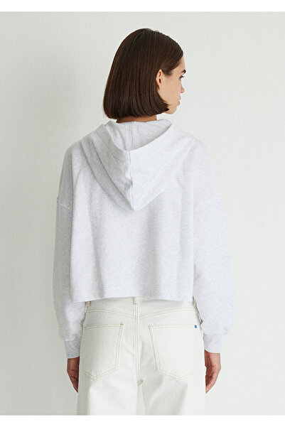 Mavi Gray Patch Sweatshirt - Semi Zipper, M 1s10163-85438