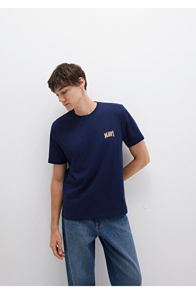 Mavi Μπλουζάκι με τυπωμένο λογότυπο Navy Blue Regular Fit / Regular Fit0611714-84371