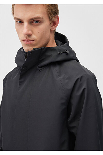 Mavi Αδιάβροχο K με κουκούλα Μαύρο μακρύ μπουφάν Loose Fit / Χαλαρή Άνετη Εφαρμογή 0110430-900