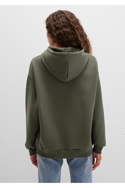 Mavi Χακί Πράσινο Γυναικείο Φούτερ - M 1600361 -71581, Κουκούλα