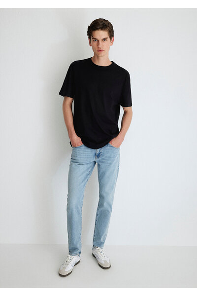 Mavi Pantaloni de jeans Jake Classic Denim, albastru deschis, cu busolă0042286799